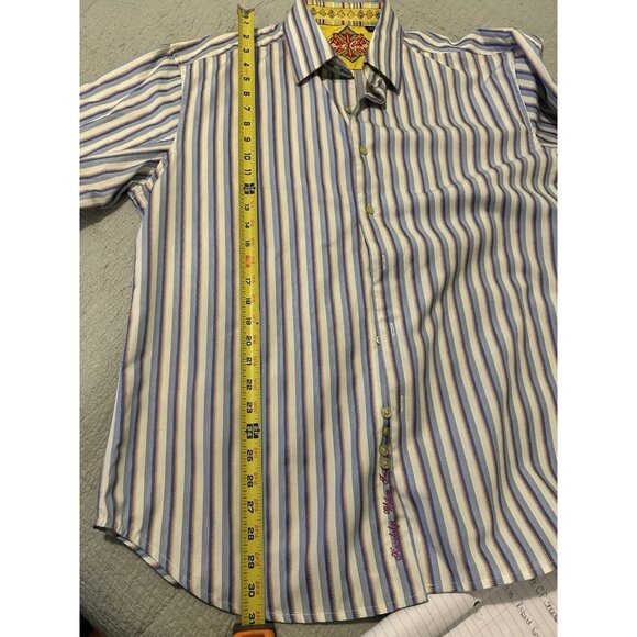 Robert Graham Mens Button Up/Dress Shirt/Long Sleeve/Flip cuff XL - Picture 15 of 16